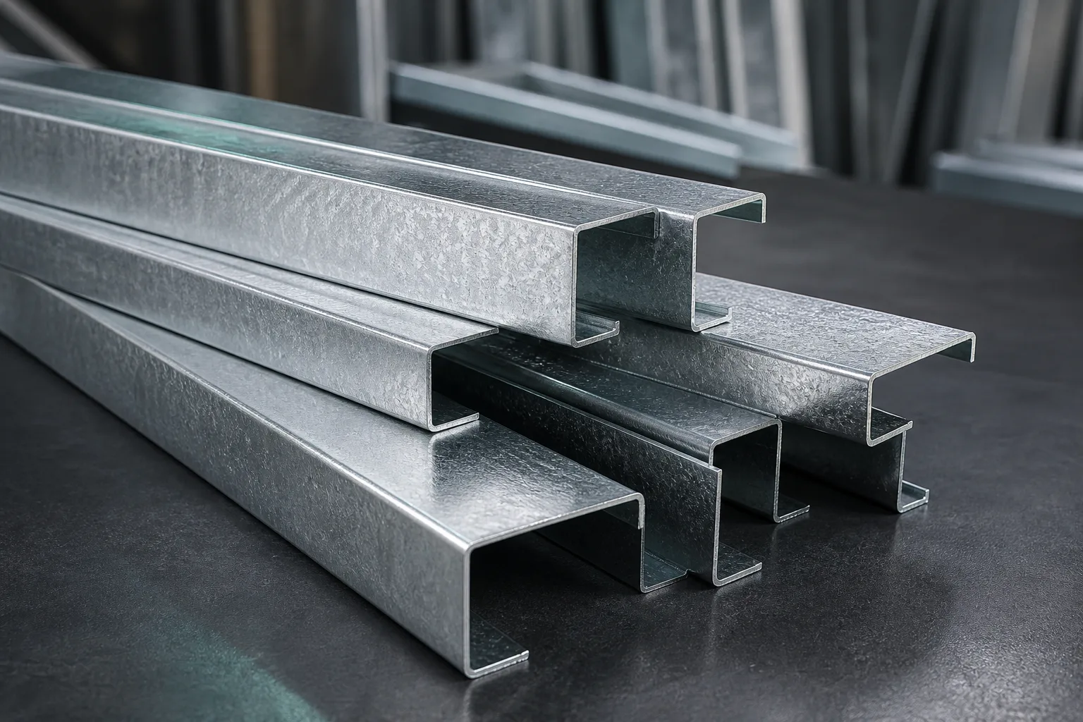 Galvanized C channel light steel keel profiles for drywall partition studs and ceiling framing
